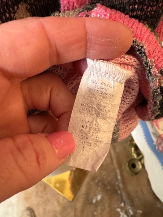 Bibi Pink & Black Leopard Print Knit Tank with Teal Trim - Picture 3 of 5